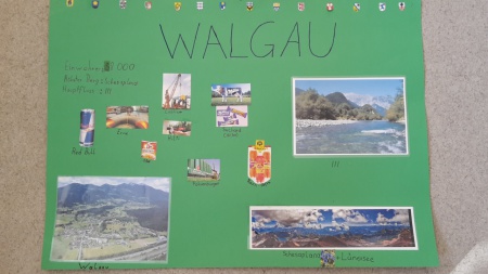 Plakat zum Walgau von Hannah, Lina und Flora, Klasse 4a der Volksschule Lochau